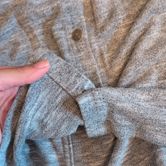 LOFT Gray Casual V-Neck Dolman Sleeve Dress - Picture 5 of 7